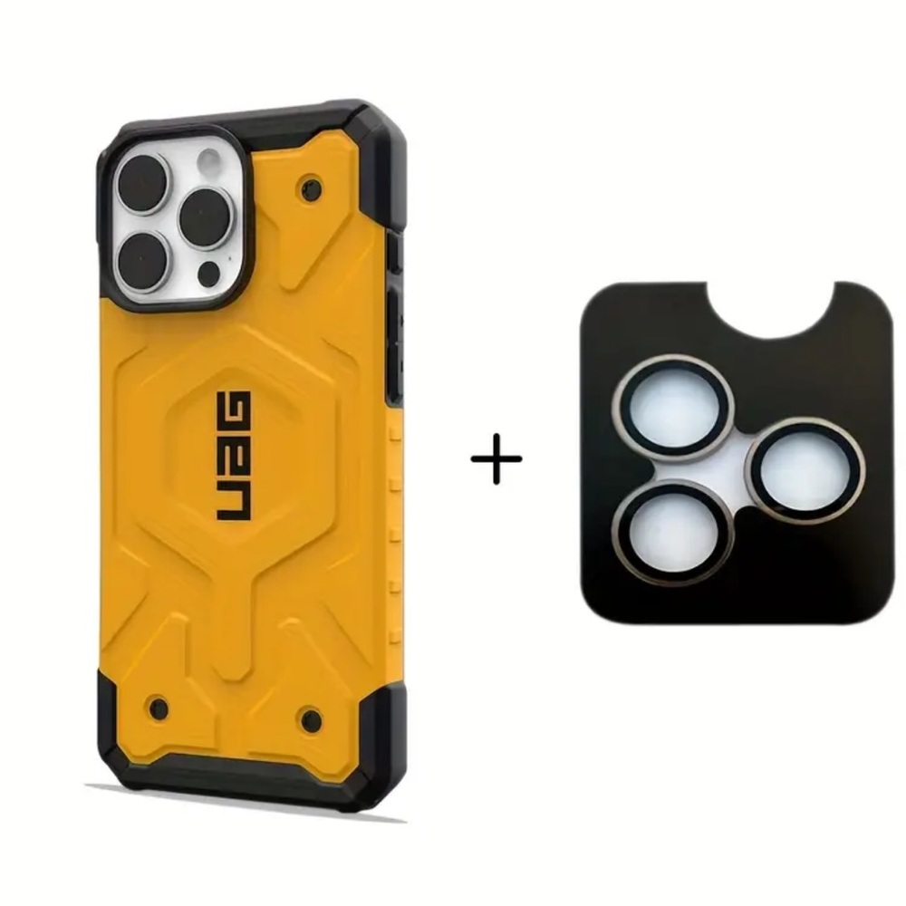 Ag Adriano Goldschmied Yellow and Black Phone Case with Camera Protector